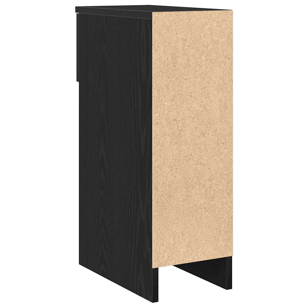 Nattbord Sengbord Svart Eik med skuff 20x36x60 cm