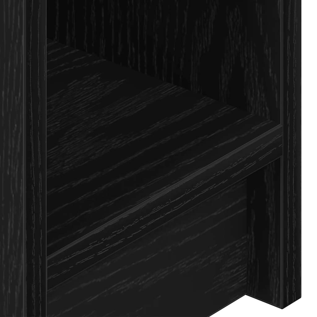Nattbord Sengbord Svart Eik med skuff 20x36x60 cm