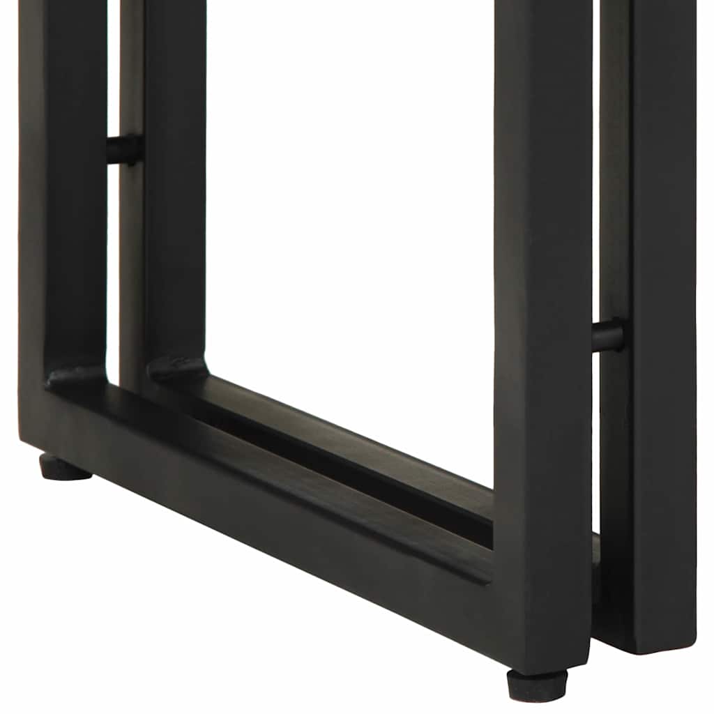 Avlastningsbord konsollbord Svart 90x33x75 cm Massivt Akasietre