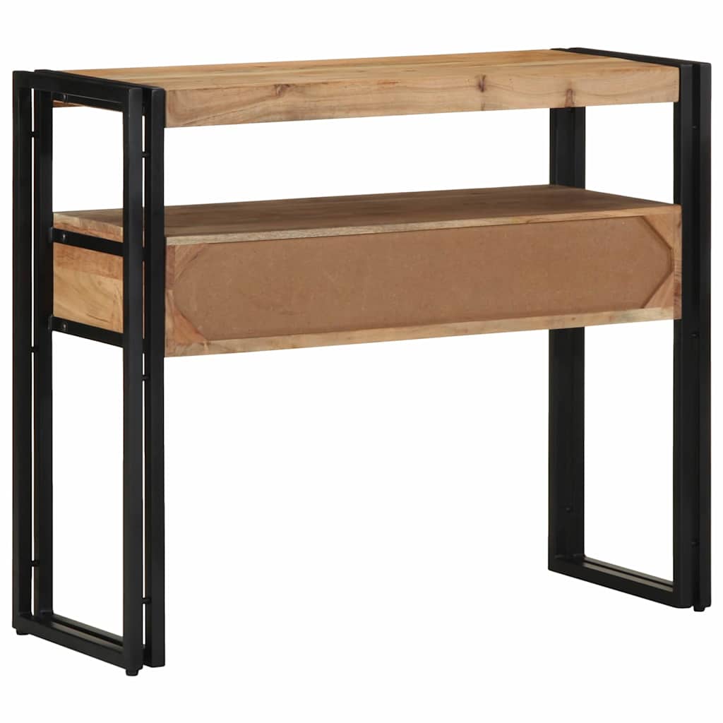 Avlastningsbord konsollbord Svart 90x33x75 cm Massivt Akasietre