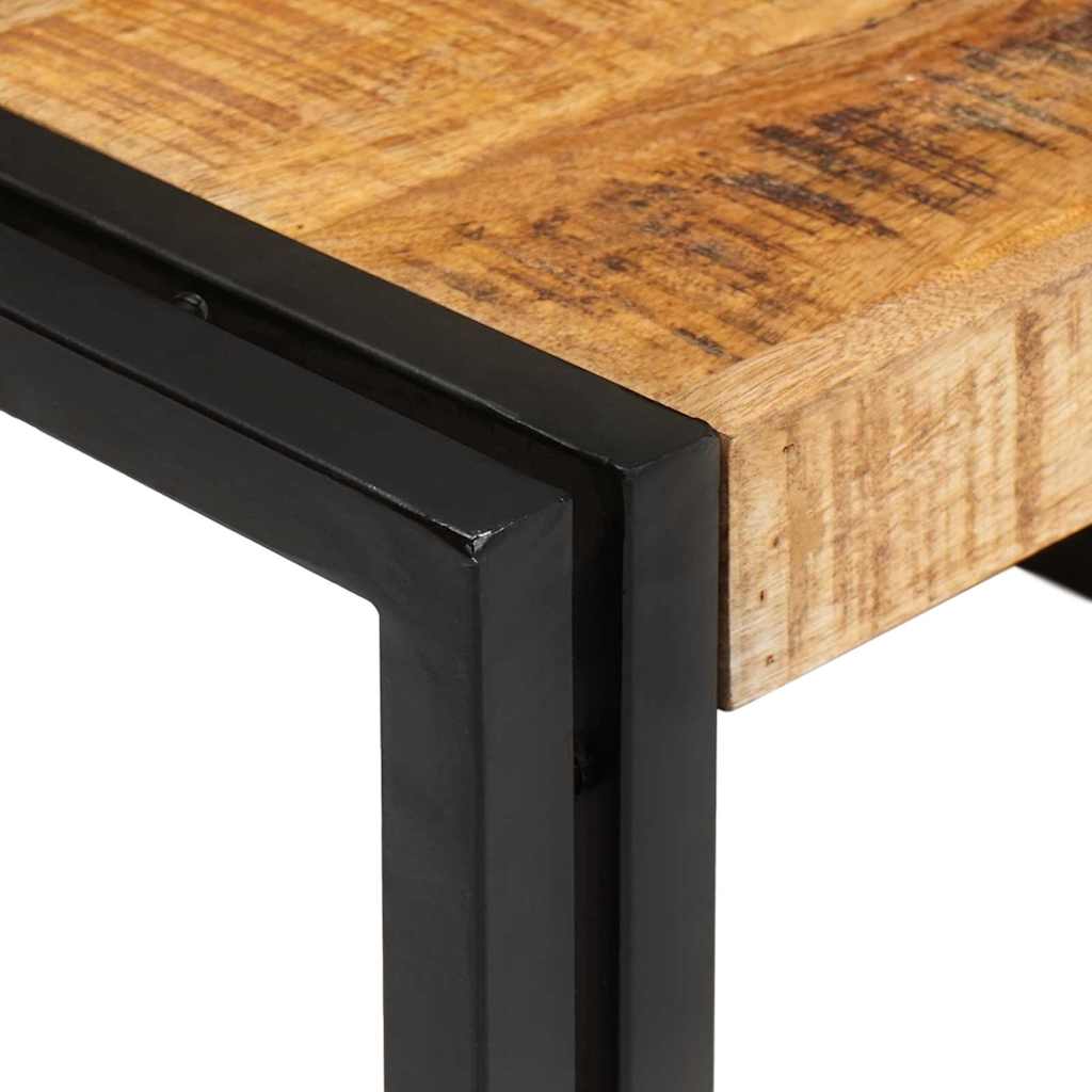 Badehylle med hylle 80 x 50 x 23 cm Massiv mango tre, jern