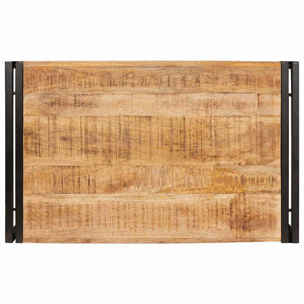 Badehylle med hylle 80 x 50 x 23 cm Massiv mango tre, jern