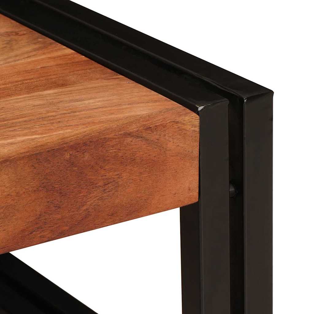 Badehylle med hylle 80 x 50 x 23 cm Massiv mango tre, jern