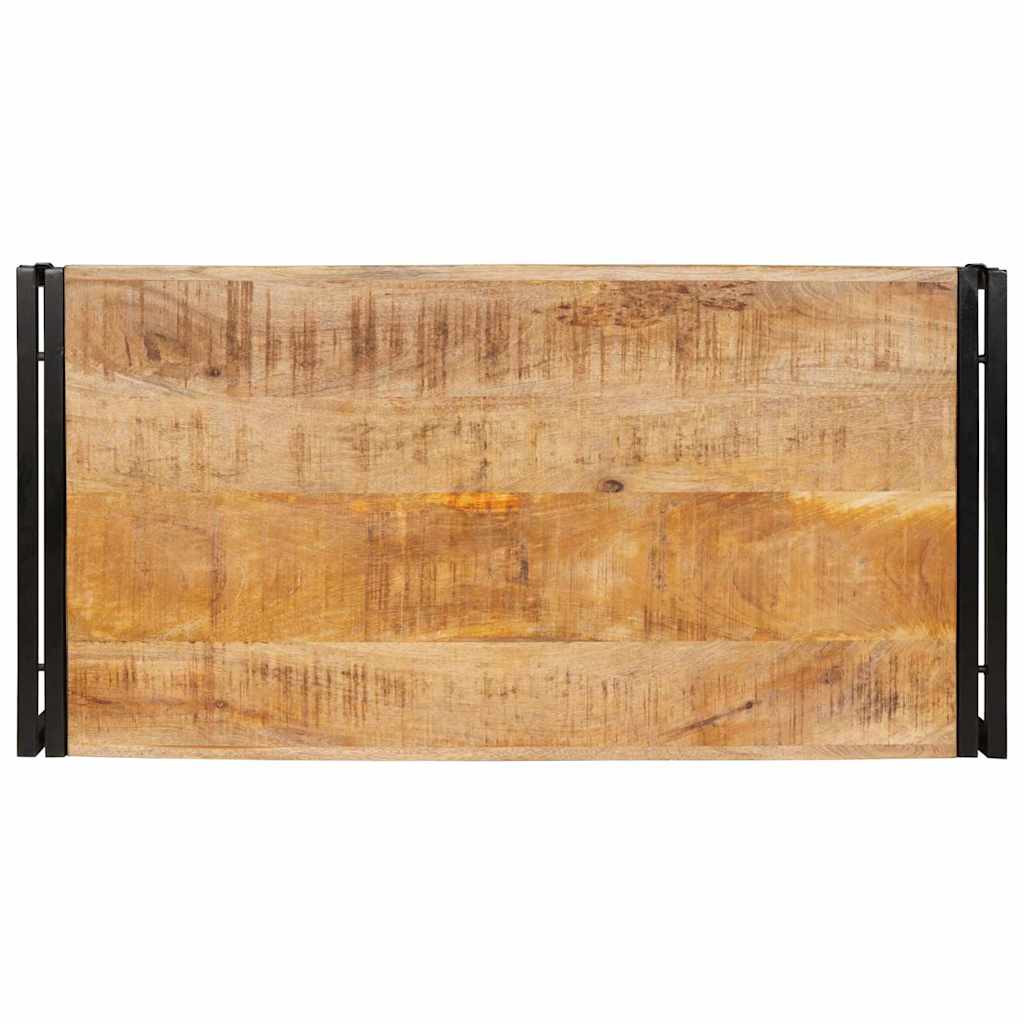 Badehylle med hylle 100 x 50 x 23 cm Massiv mango tre, jern