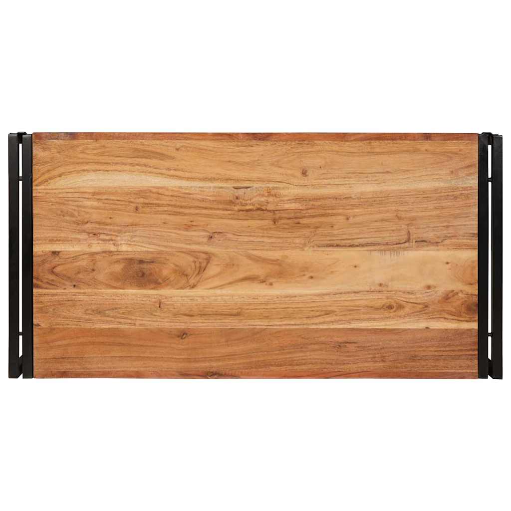 Badehylle med hylle 100 x 50 x 23 cm Massiv mango tre, jern