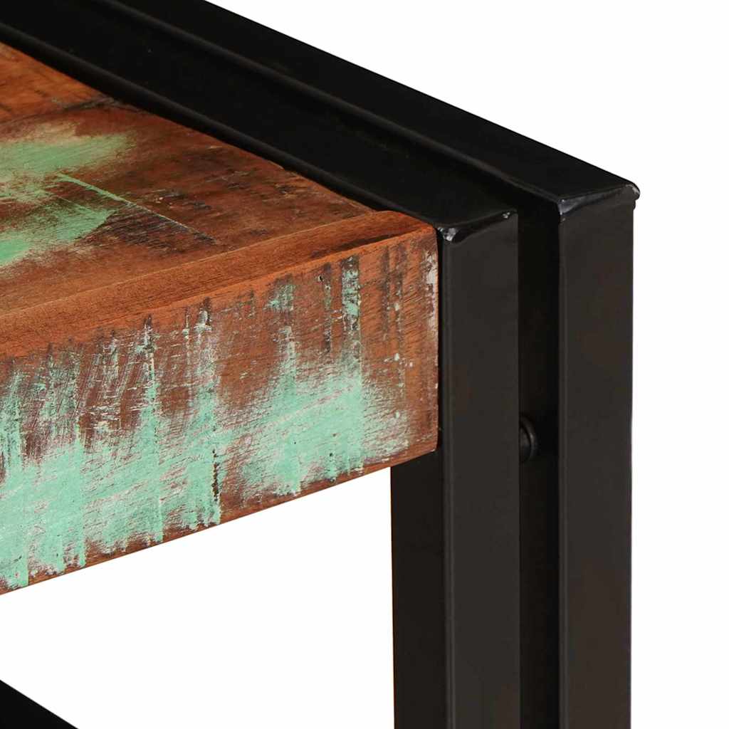 Badehylle med hylle 100 x 50 x 23 cm Massiv mango tre, jern