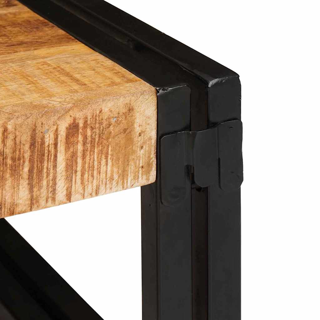 Badehylle med hylle 120 x 50 x 23 cm Massiv mango tre, jern