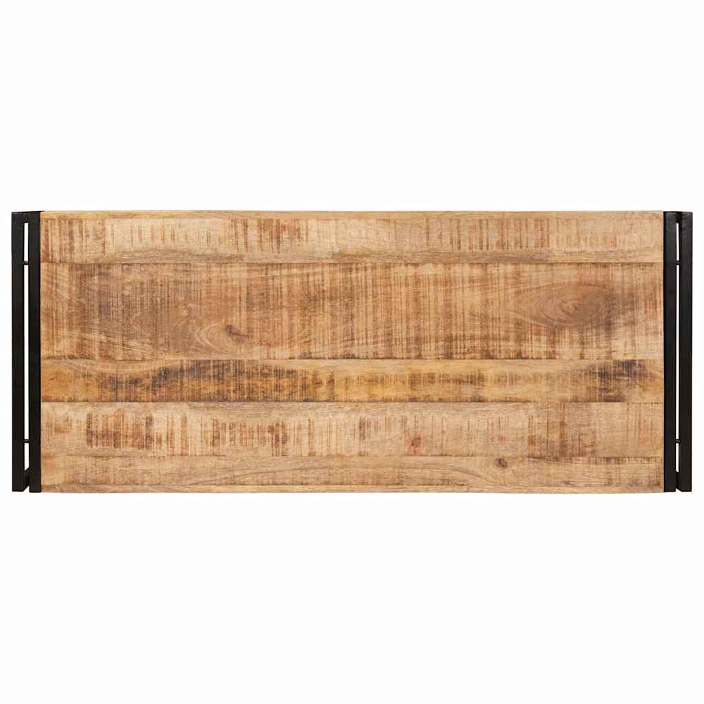 Badehylle med hylle 120 x 50 x 23 cm Massiv mango tre, jern