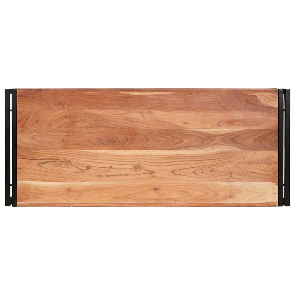 Badehylle med hylle 120 x 50 x 23 cm Massiv mango tre, jern