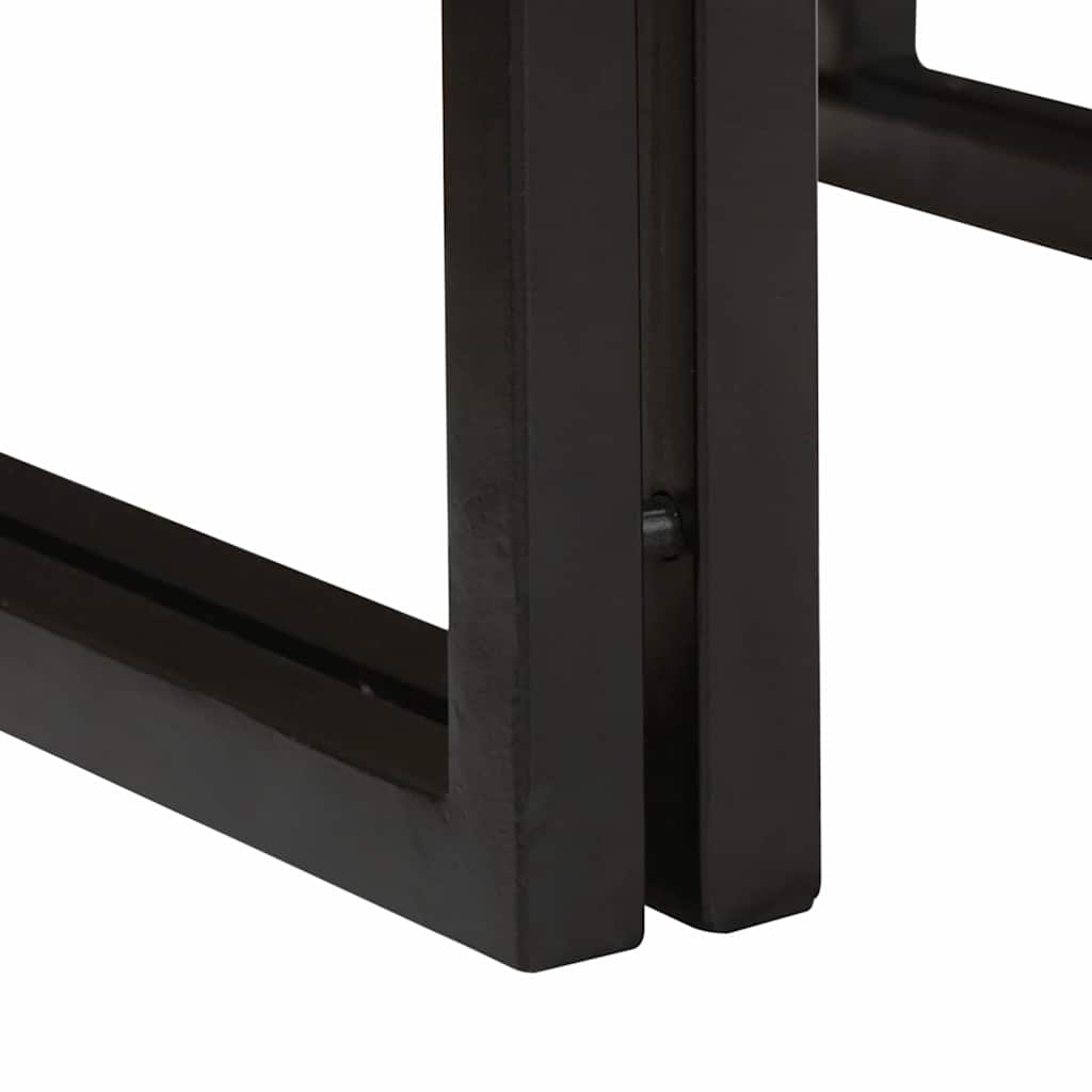 Badehylle med hylle 120 x 50 x 23 cm Massiv mango tre, jern