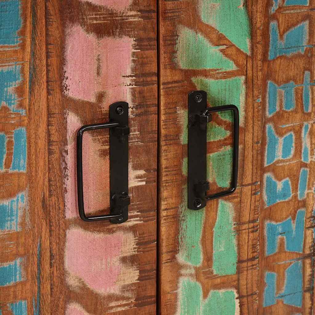 Nattbord Sengbord Tre Flerfarget 38 x 33 x 58 cm gjenvunnet heltre