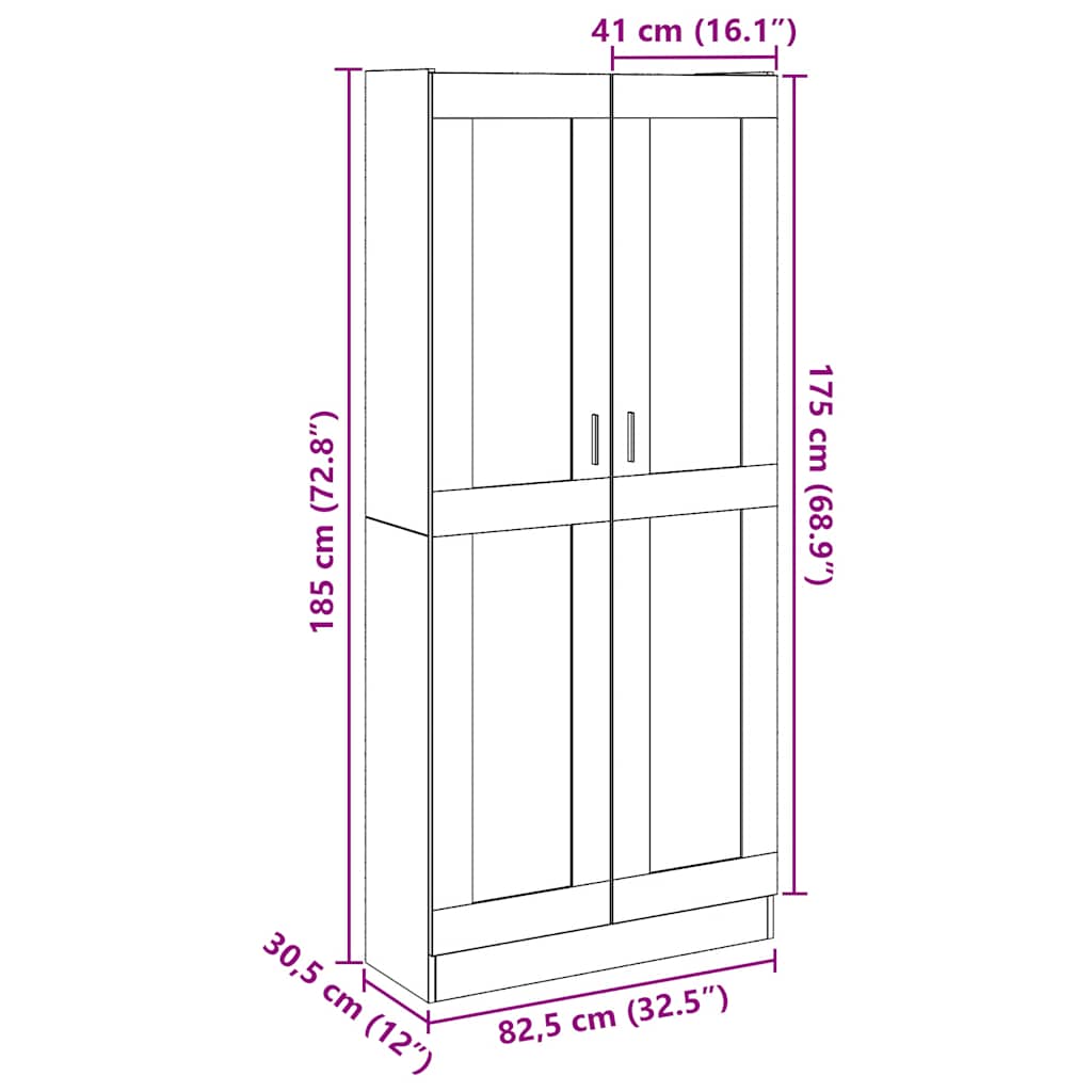 Skap Artisan Eik 82,5x30,5x185 cm