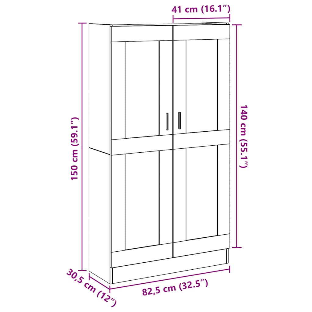 Skap Gammelt Tre 82,5x30,5x150 cm