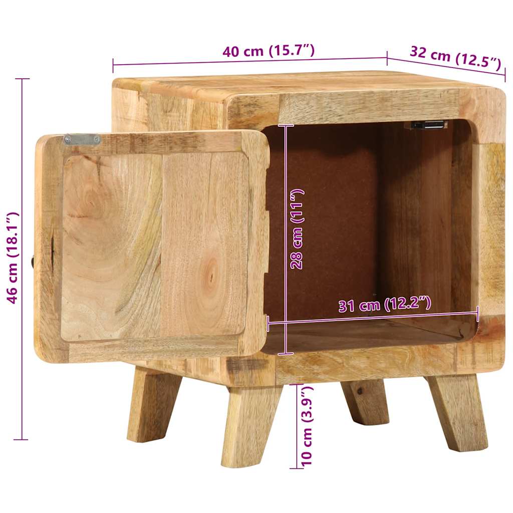 Nattbord Sengbord Tre heltre mangotre 40x32x46 cm