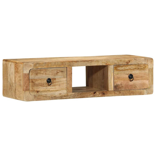 TV-Møbel Tre Tv-benk Veggmontert 100x32x25 cm grovt heltre mangotre