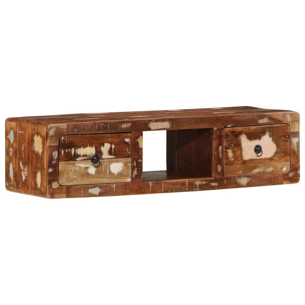 TV-Møbel Tre Tv-benk Veggmontert 100x32x25 cm gjenvunnet heltre