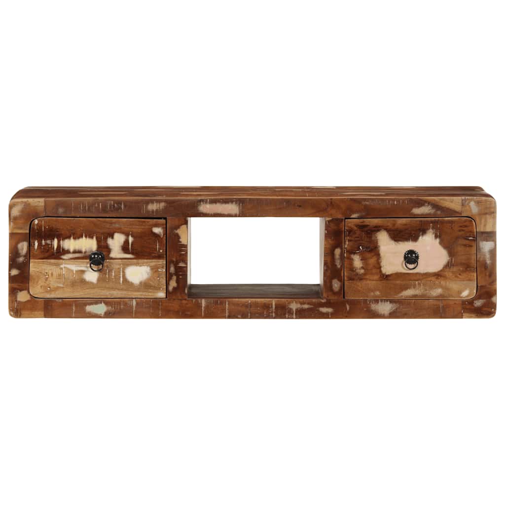 TV-Møbel Tre Tv-benk Veggmontert 100x32x25 cm gjenvunnet heltre