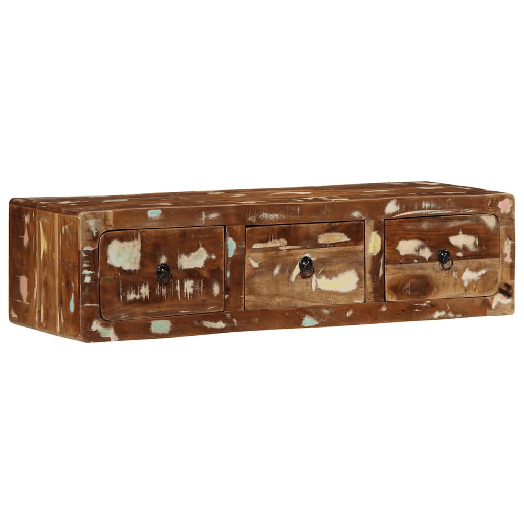 TV-Møbel Tre Tv-benk Veggmontert 100x32x25 cm gjenvunnet heltre