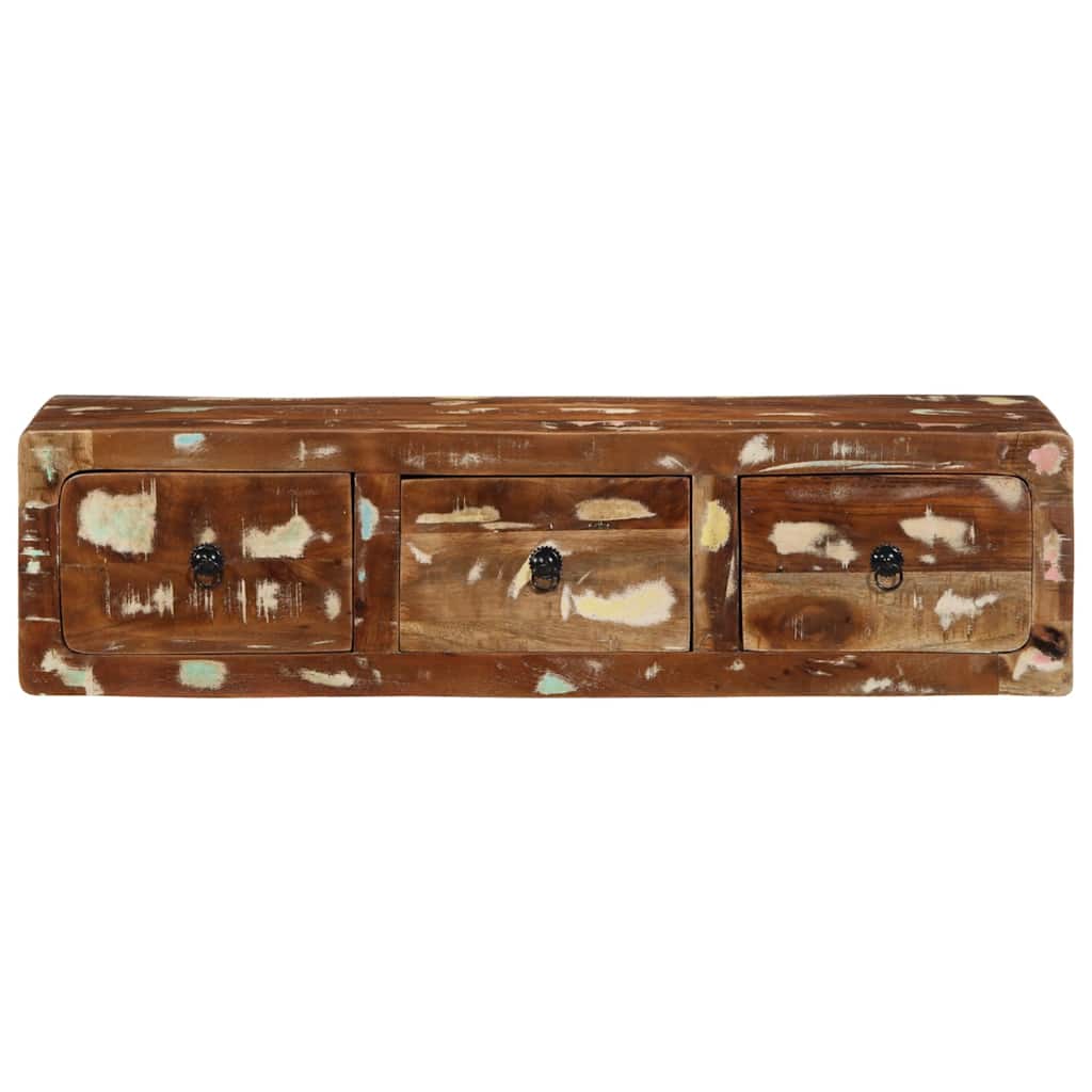 TV-Møbel Tre Tv-benk Veggmontert 100x32x25 cm gjenvunnet heltre