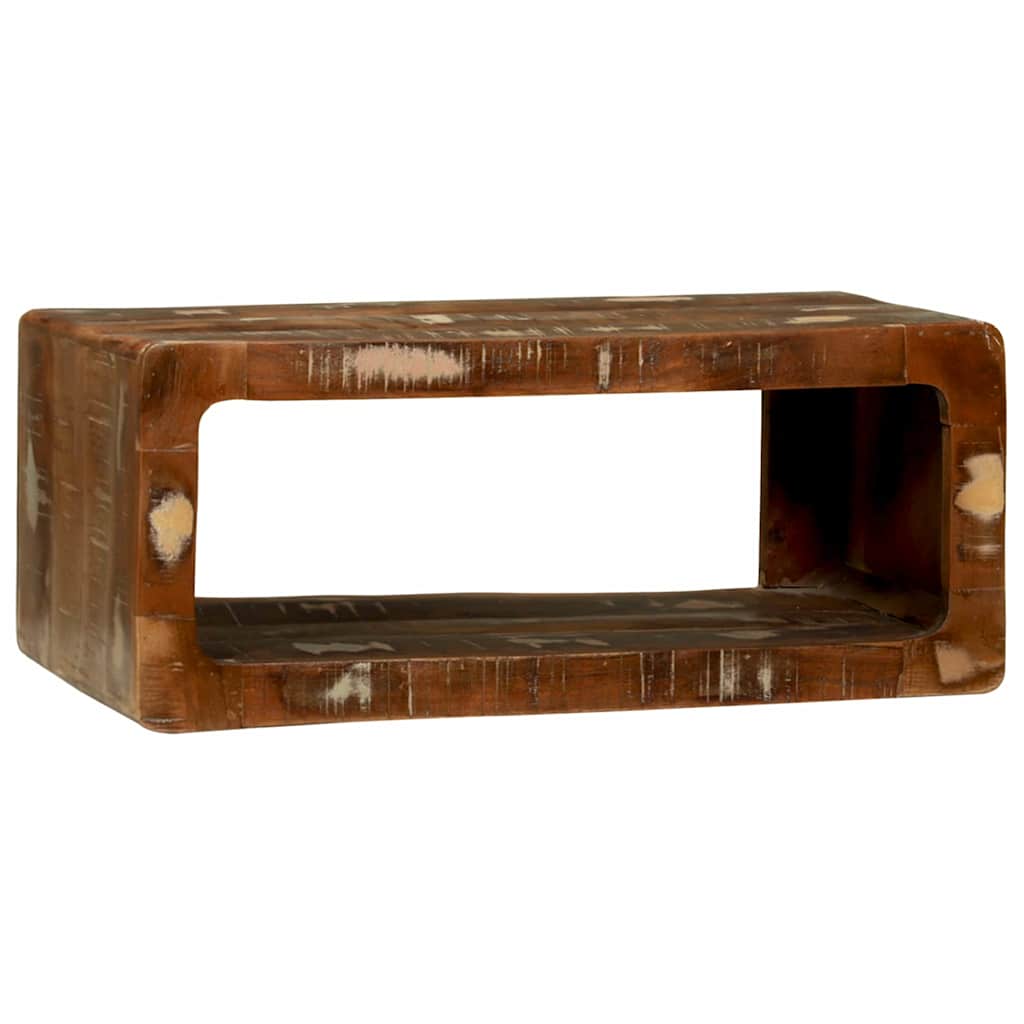 TV-Møbel Tre TV-benk med hylle med lagring Flerfarget Massivt gjenvunnet tre