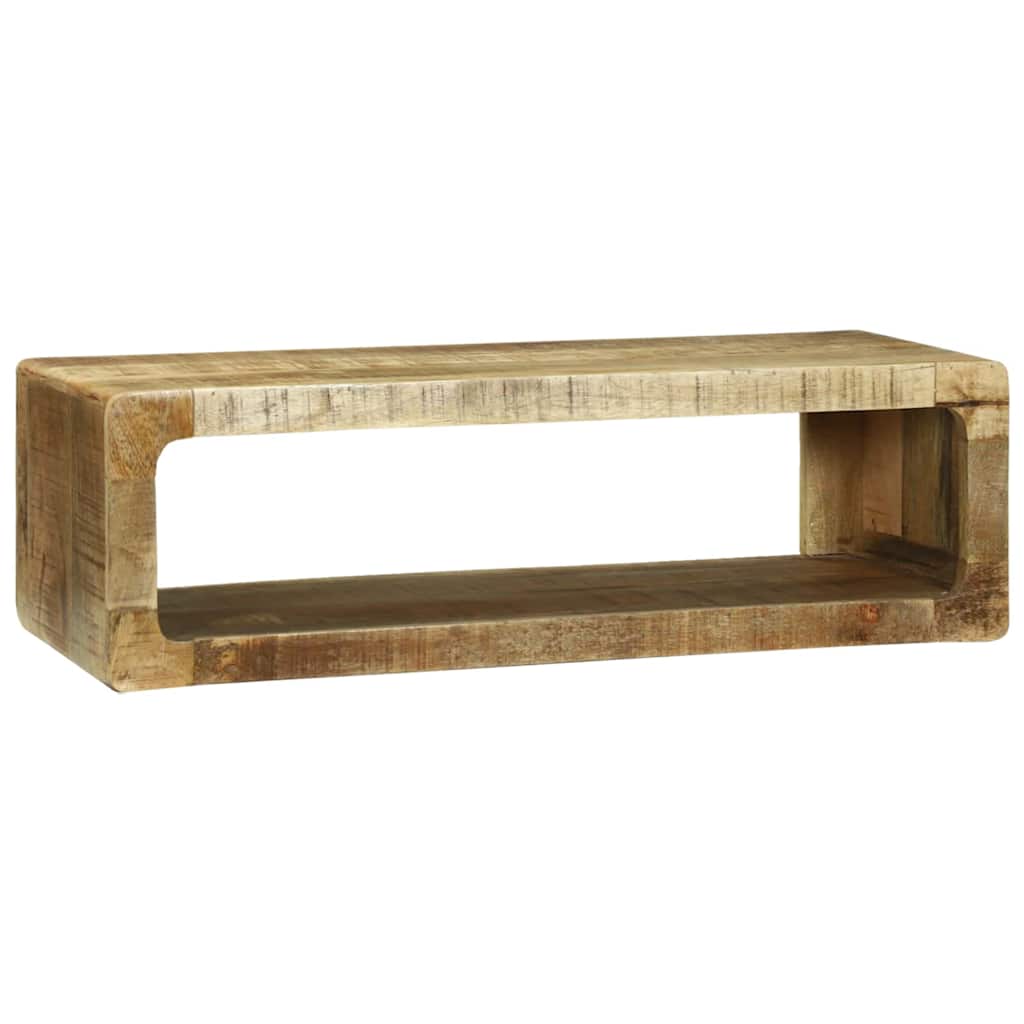 TV-Møbel Tre TV-benk med hylle med lagring Brun Massivt mangotre