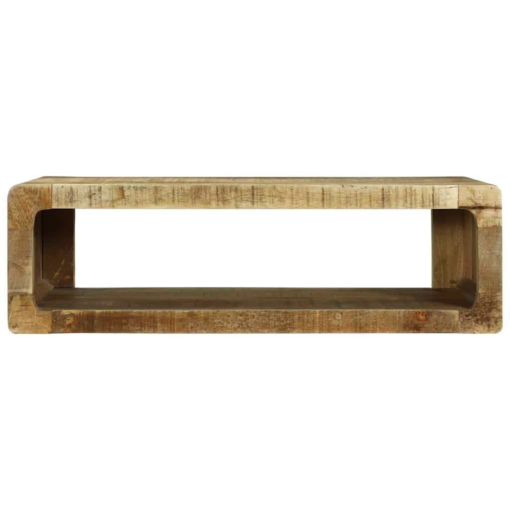 TV-Møbel Tre TV-benk med hylle med lagring Brun Massivt mangotre