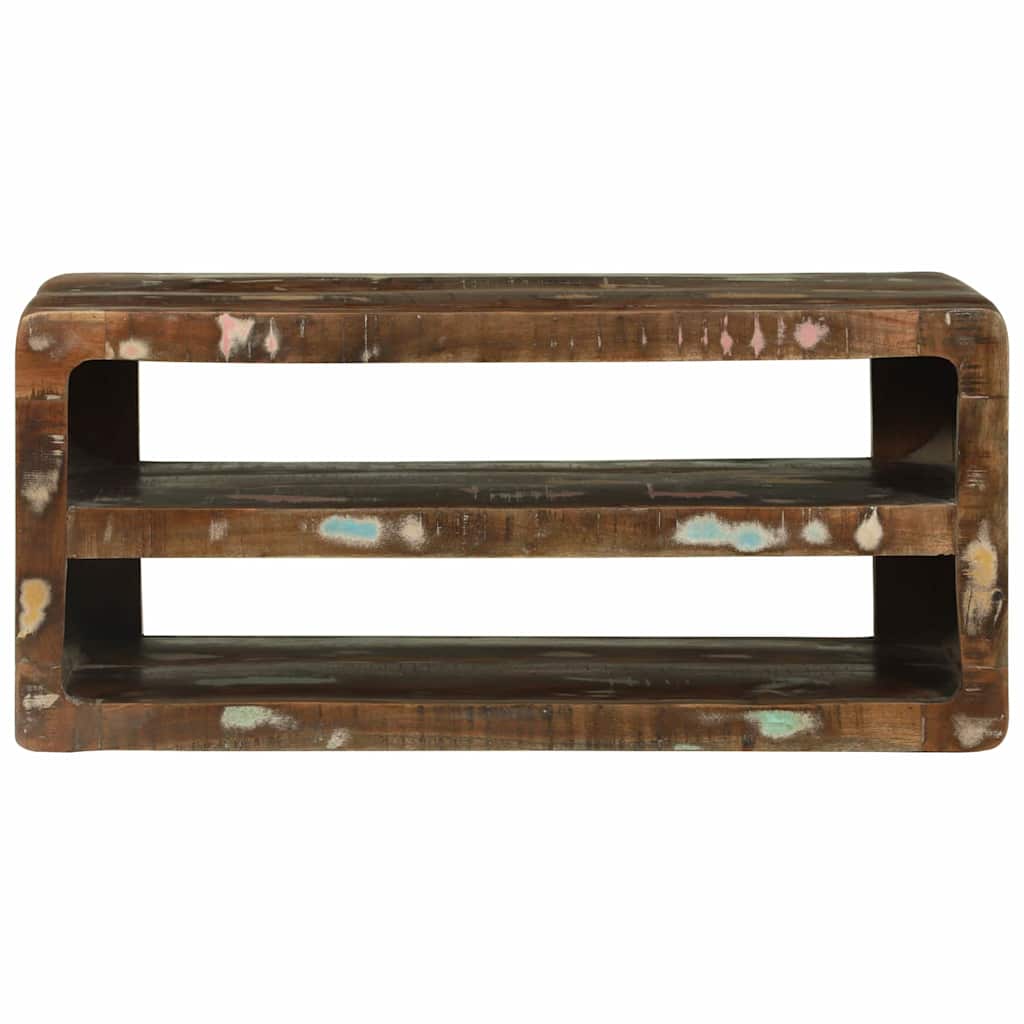 TV-Møbel Tre TV-benk Flerfarget 80 x 32 x 36 cm Massivt gjenvunnet tre