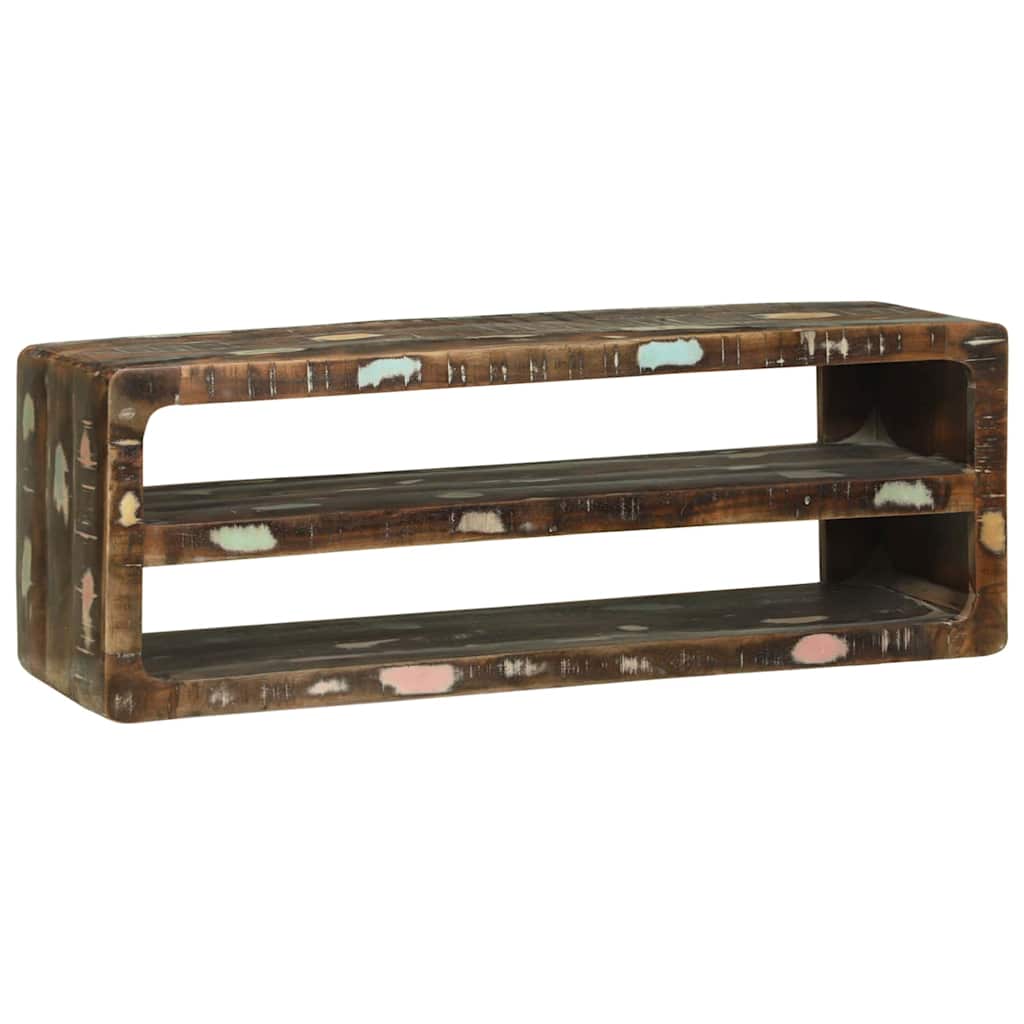 TV-Møbel Tre TV-benk Flerfarget 100 x 32 x 36 cm Massivt gjenvunnet tre