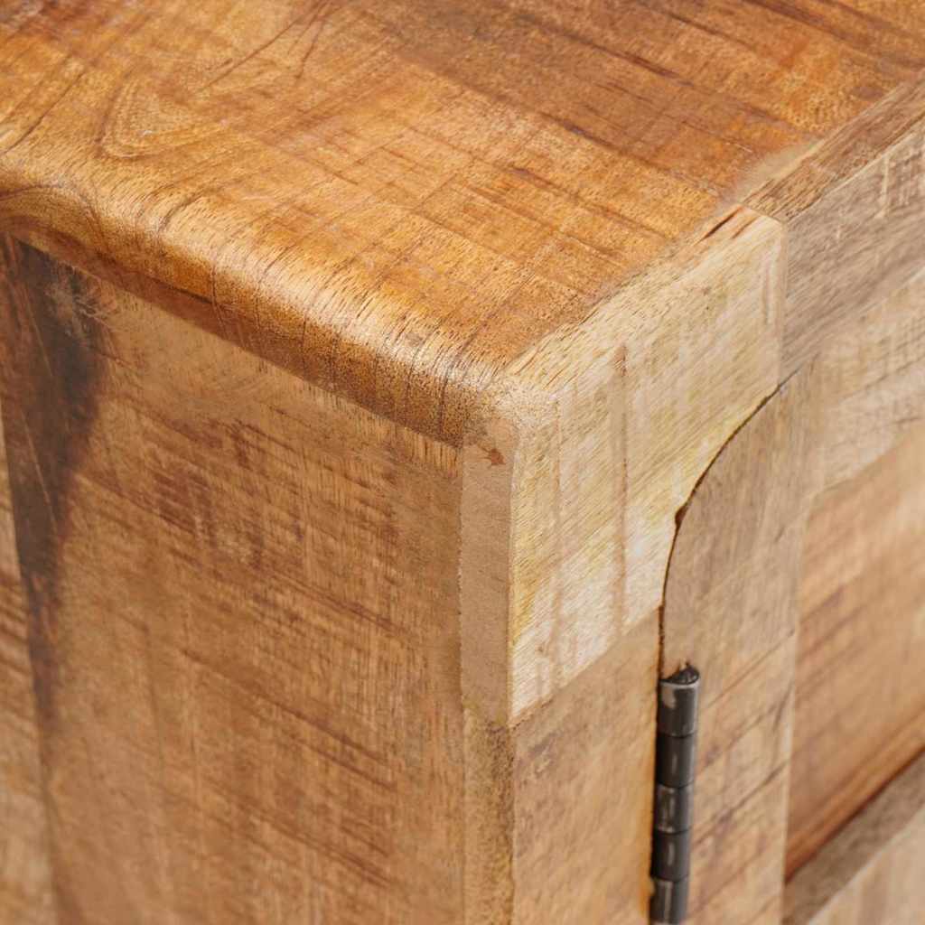 Baderomsskap med hylle Brun Solid mango Tre og kompositt tre