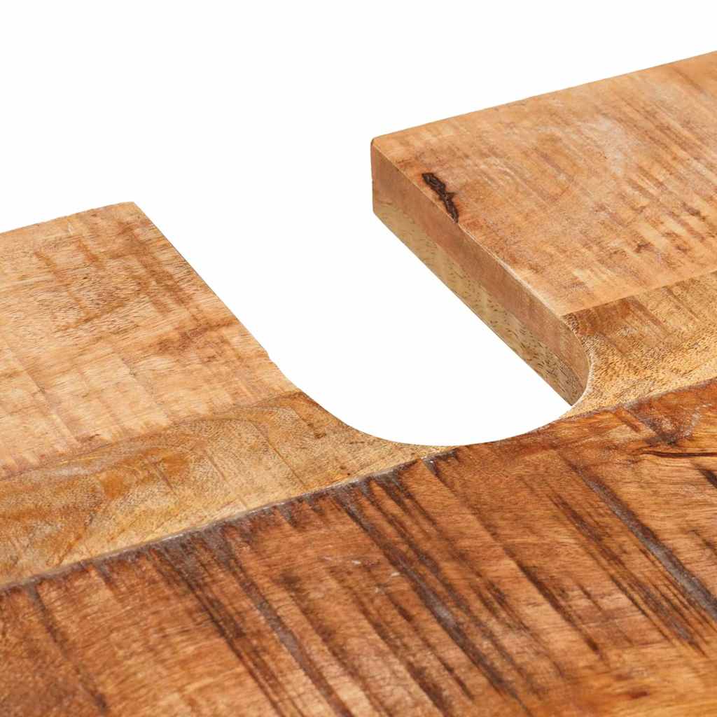 Baderomsskap med hylle Brun Solid mango Tre og kompositt tre