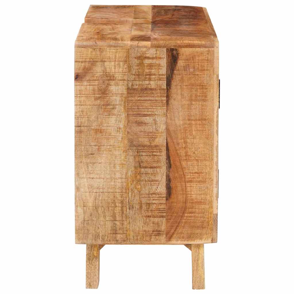 Baderomsskap med hylle Brun Solid mango Tre og kompositt tre