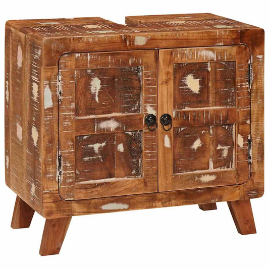 Baderomsskap Flerfarget Massivt gjenvunnet Tre &