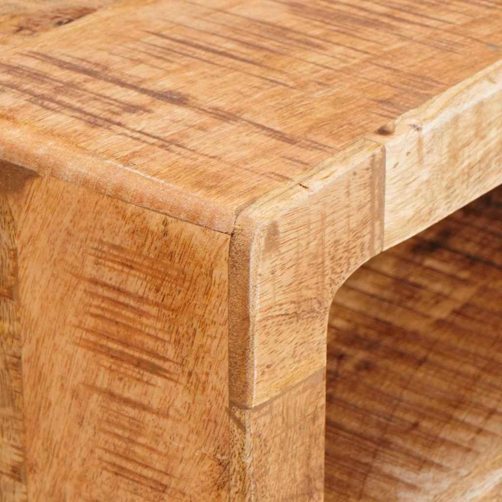 Sminkebord med hylle Brun 90 x 76 x 45 cm heltre mango