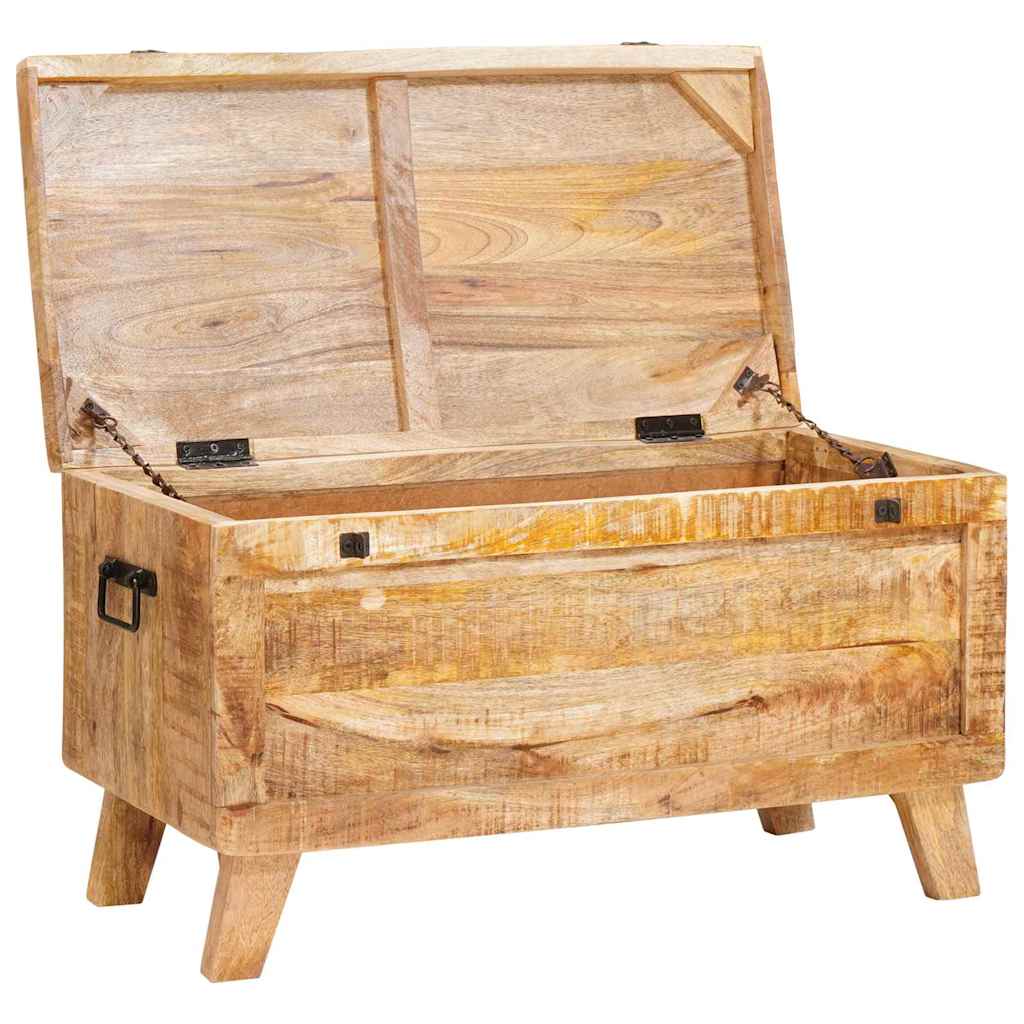 Oppbevaringskiste med lagring med lås 70 x 35 x 40 cm heltre mango