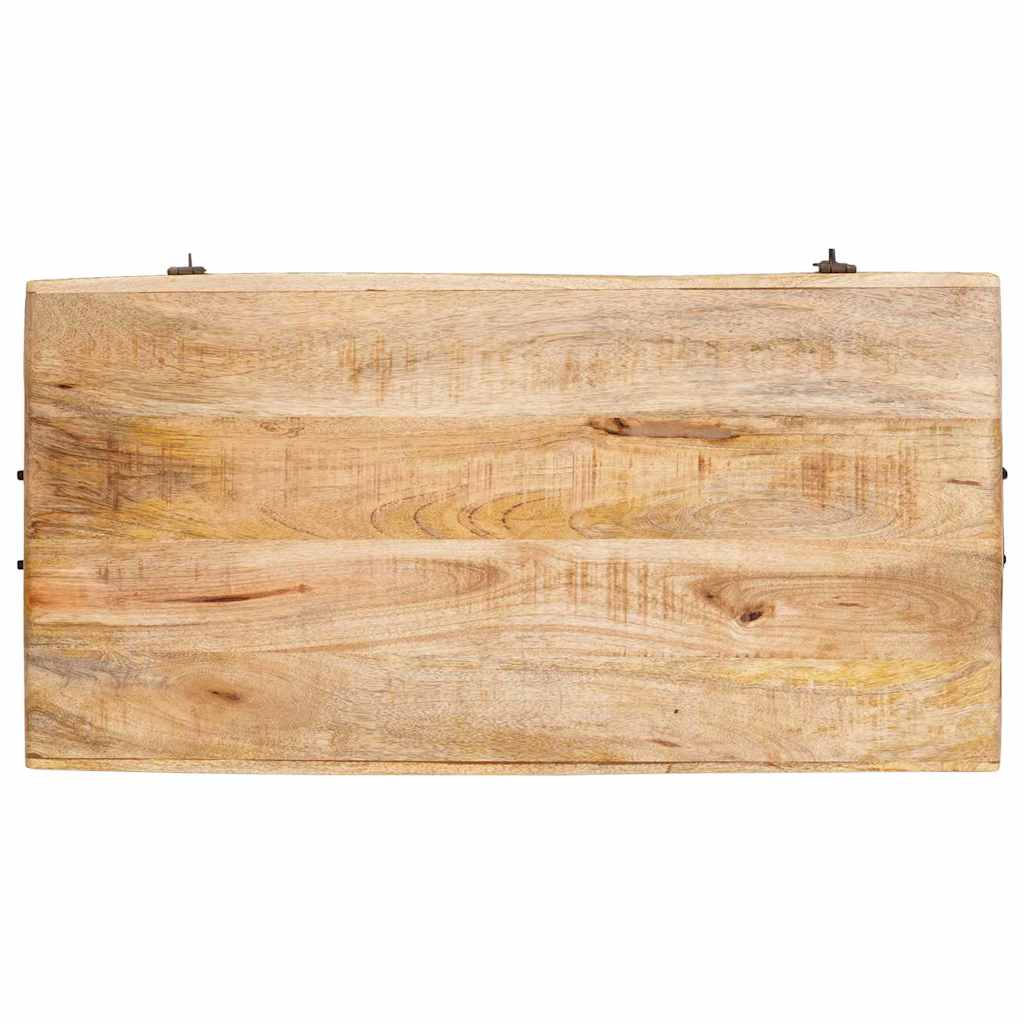 Oppbevaringskiste med lagring med lås 70 x 35 x 40 cm heltre mango