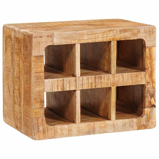 Vinstativ Vinhylle Veggmontert Brun 44 x 30 x 35 cm heltre mango