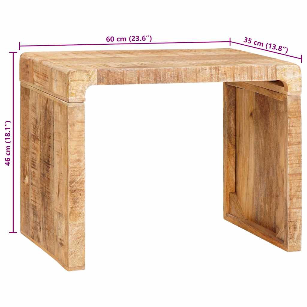 Avlastningsbord Brun 60 x 35 x 45 cm heltre mango
