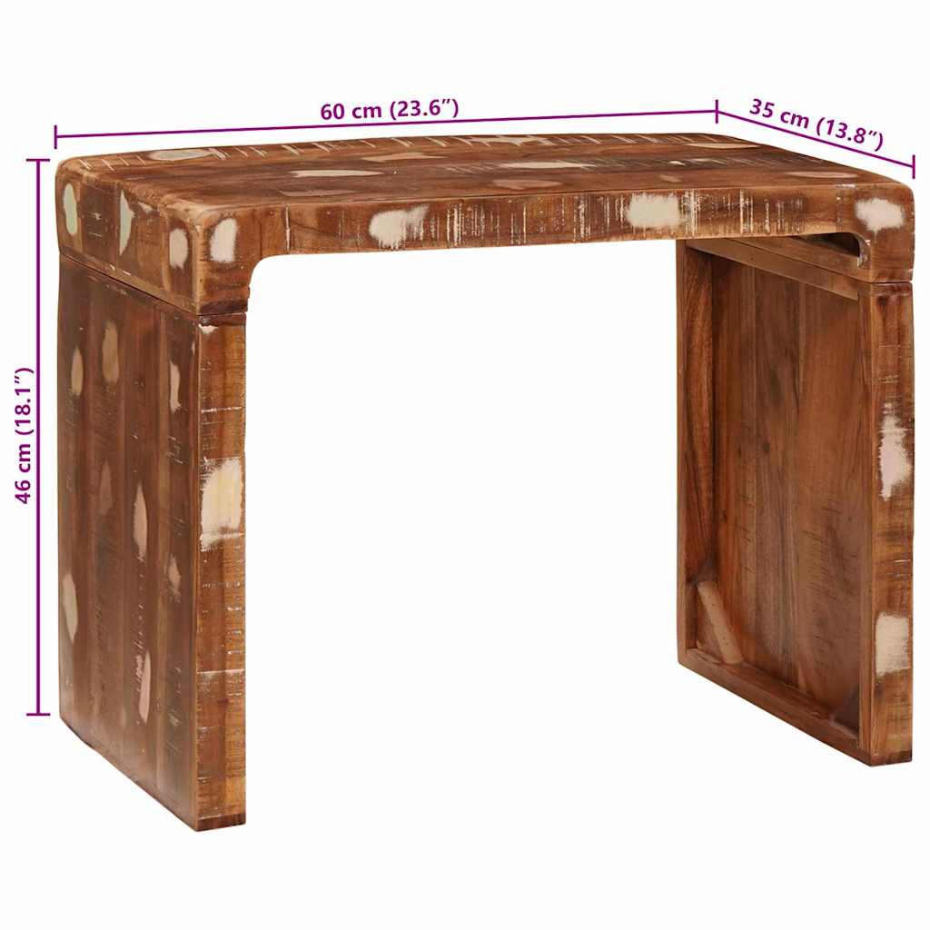 Avlastningsbord Konsollbord Tre 60 x 35 x 45 cm gjenvunnet heltre