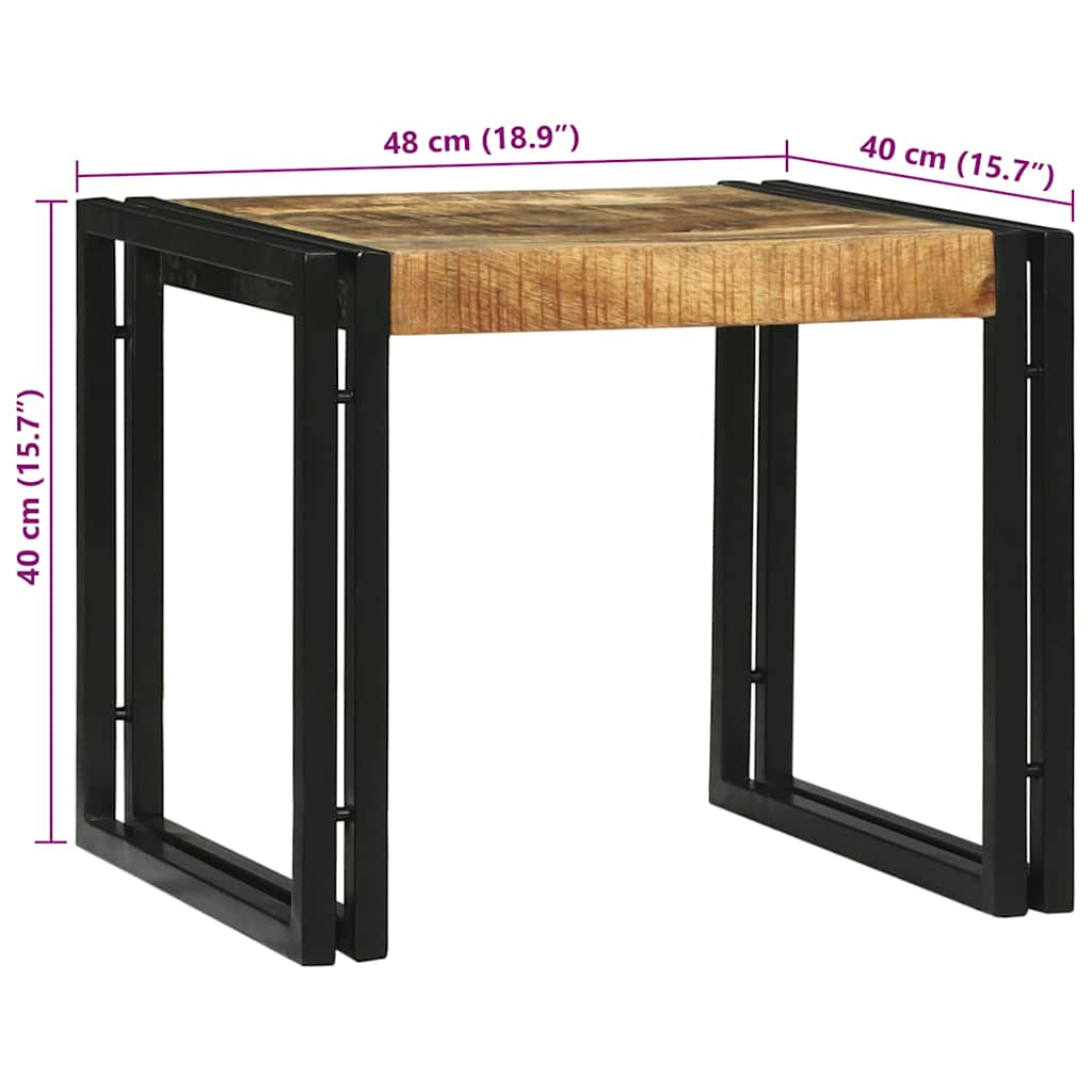 Salongbord Sofabord Brun 2 stk 48 x 40 x 40 cm heltre mango