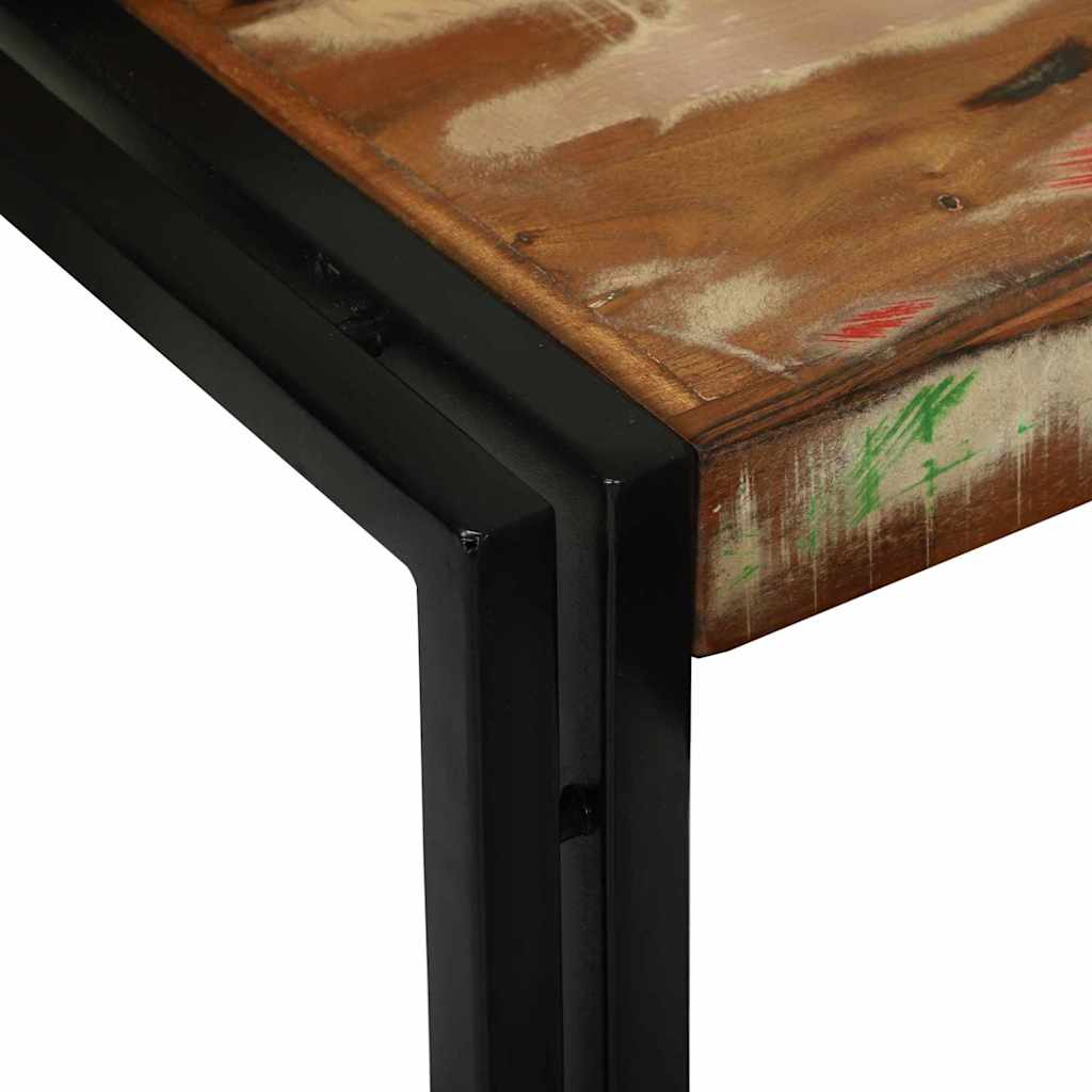 Stablingsbord 3 pcs Brunt og svart Massivt gjenvunnet tre