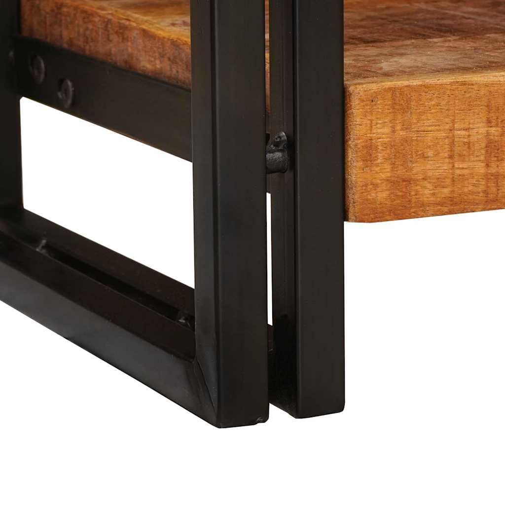 Avlastningsbord Konsollbord Brun 90 x 33 x 75 cm Heltre grovt mangotre