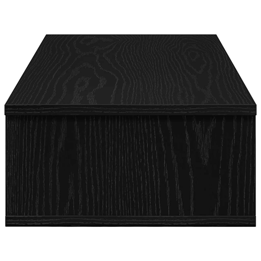 Vegghylle Svart med skuffer 80x31x17 cm