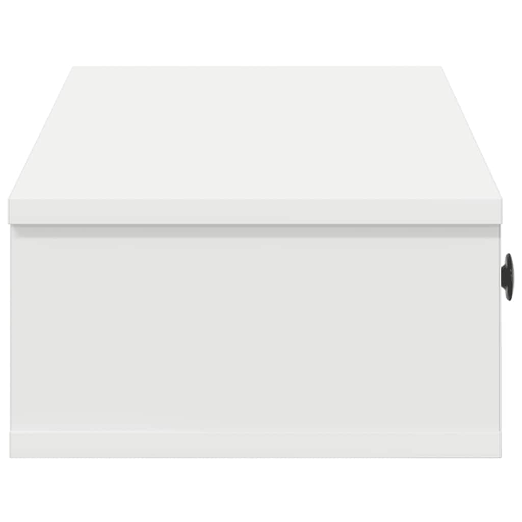 Vegghylle Hvit med skuffer 100x37,5x19 cm