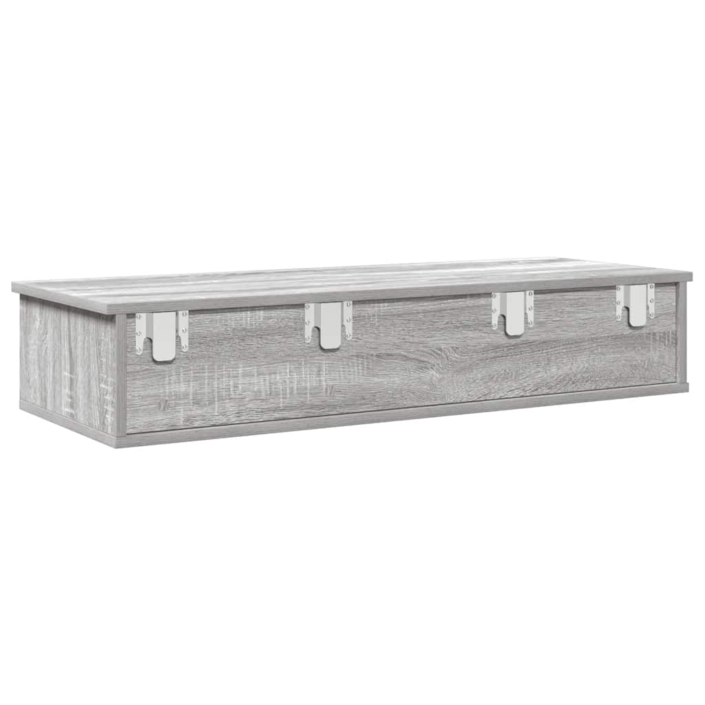 Vegghylle Sonoma Grå med skuffer 100x37,5x19 cm