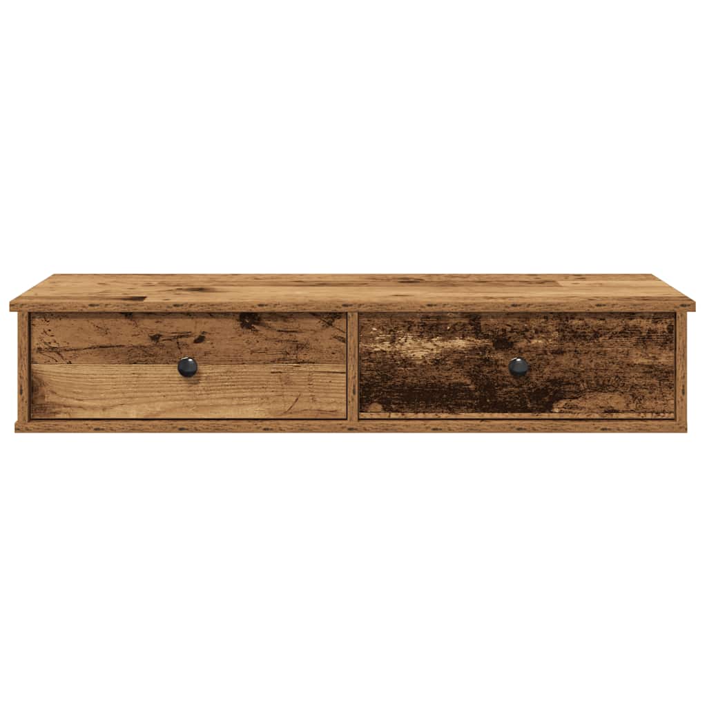 Vegghylle Gammelt Tre med skuffer 100x37,5x19 cm