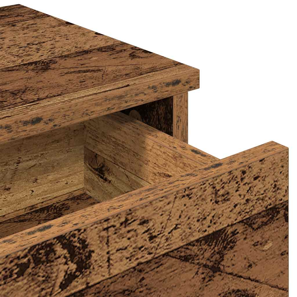 Vegghylle Gammelt Tre med skuffer 100x37,5x19 cm