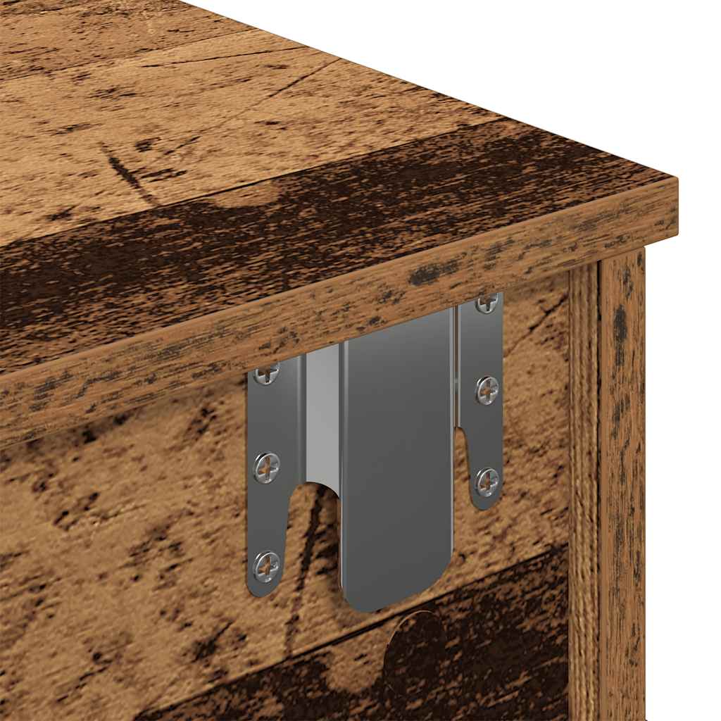 Vegghylle Gammelt Tre med skuffer 100x37,5x19 cm