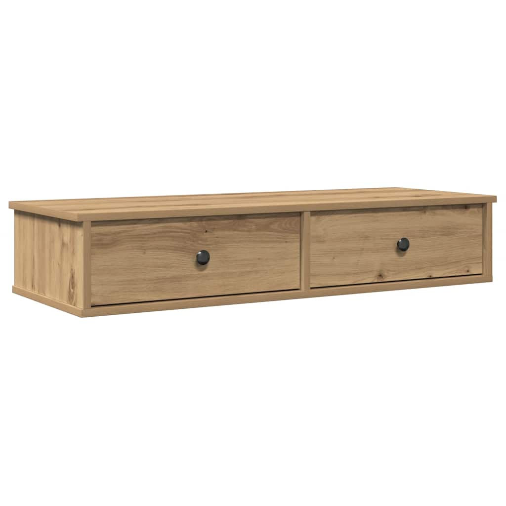 Vegghylle Artisan Eik med skuffer 100x37,5x19cm