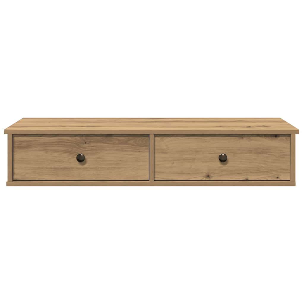 Vegghylle Artisan Eik med skuffer 100x37,5x19cm