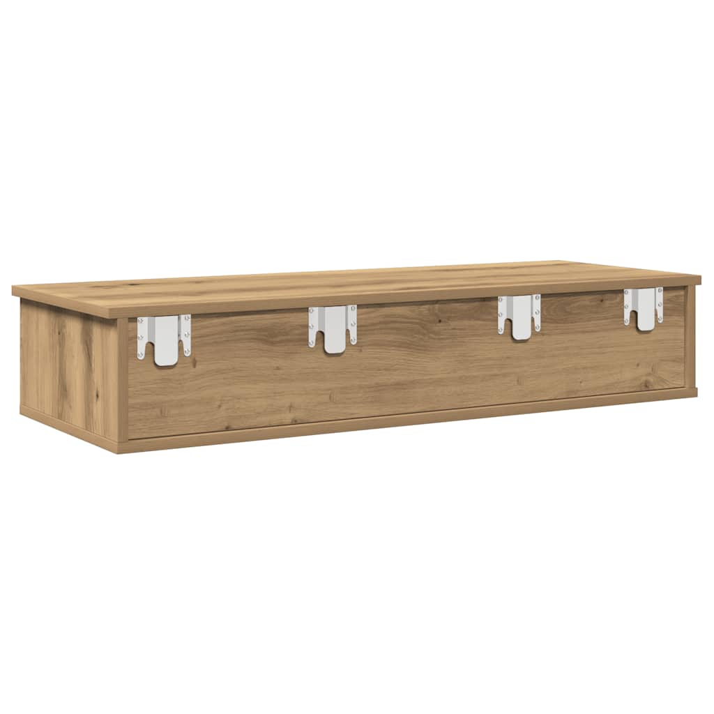 Vegghylle Artisan Eik med skuffer 100x37,5x19cm